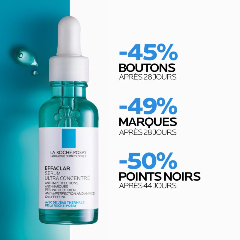 La Roche-Posay Effaclar Sérum à l'acide Salicylique Ultra Concnentré | Peau à tendance acnéique | 30ml