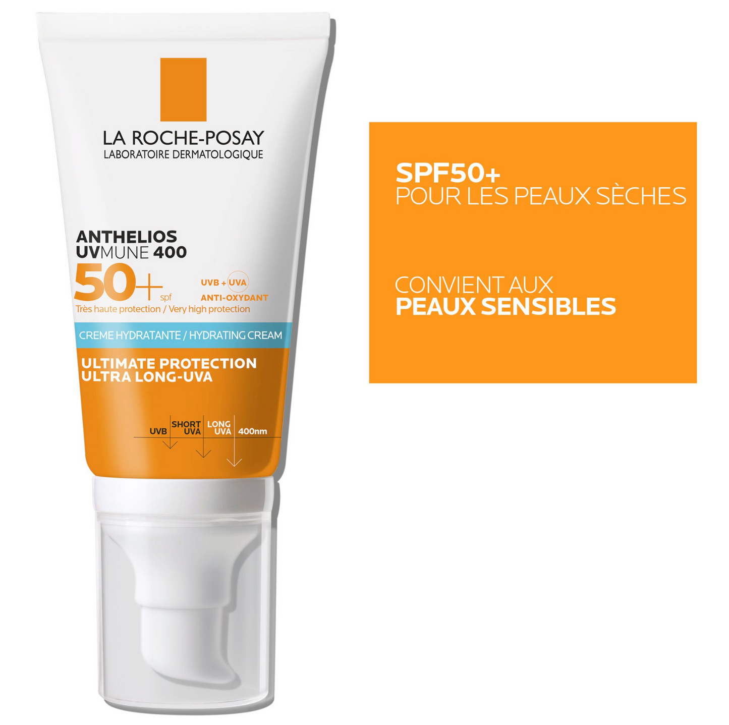 La Roche Posay ANTHELIOS UVMUNE 400CRÈME SOLAIRE SPF50+ | Peau sensible normales à sèches |50ml