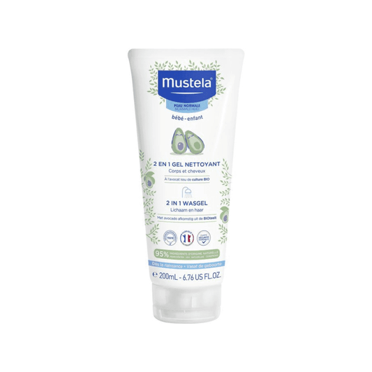 MUSTELA 2 EN 1 BÉBÉ CHEVEUX & CORPS 200ML
